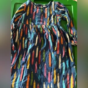 Next Multicolor Crayon Pattern Kids Dress size 3/4